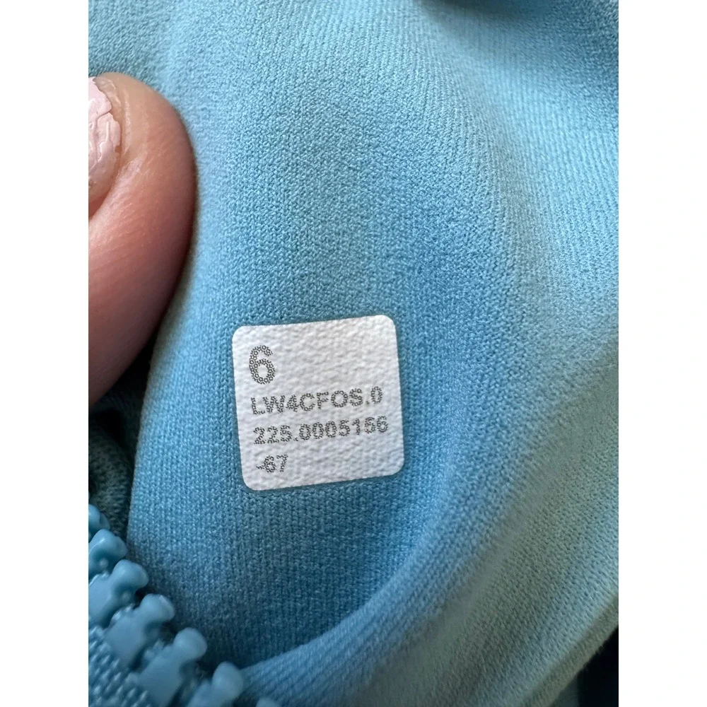 Lululemon Define Jacket Nulu Washed Blue Full Zip Women Size 6 Athleisure Yoga